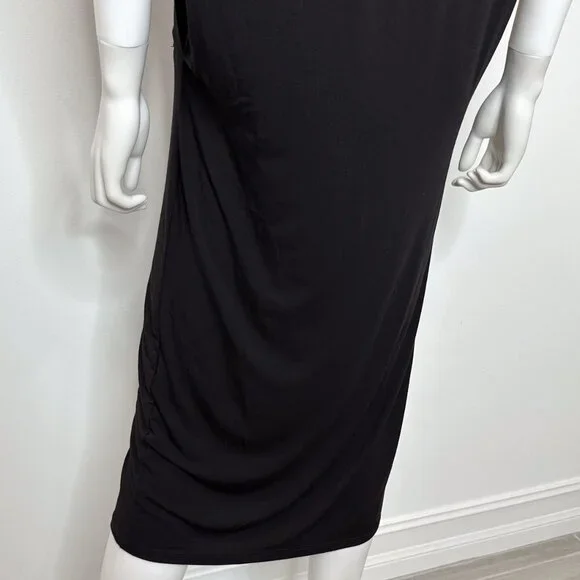 Halston Heritage Sleeveless Casual Tank Midi Dress in Black Women's Size M - Picture 13 of 14
